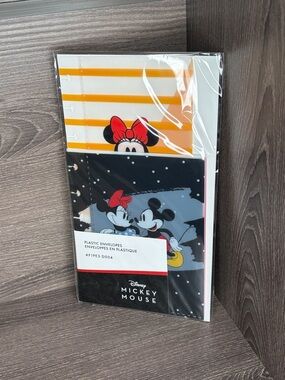 ❤️$8 NWT Disney X Happy Planner Mickey Mouse & Minnie Mouse Snap In Envelopes